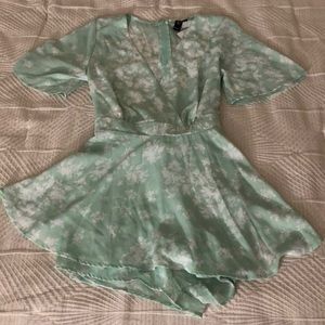 Mint Floral Romper